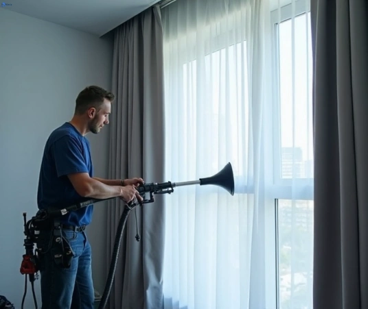 Professional commercial curtain cleaning process equipment Matty Curtain Cleaning peregian-springs
