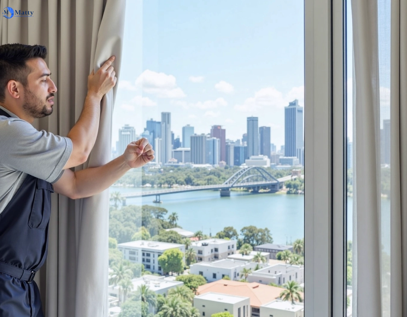 Professional curtain steam cleaning service peregian-springs QLD by Matty Curtain Cleaning